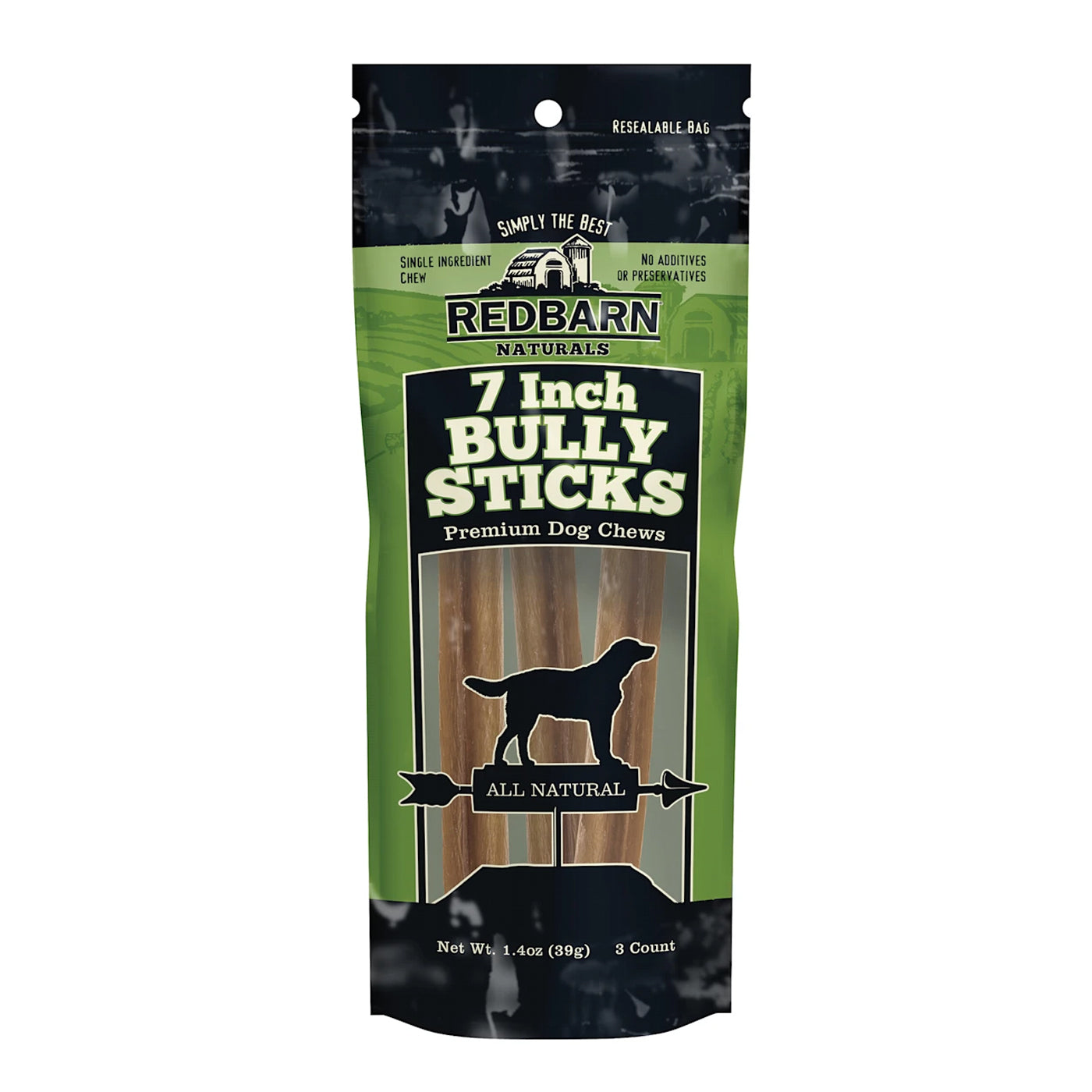 3 count 7 inch dog chew package