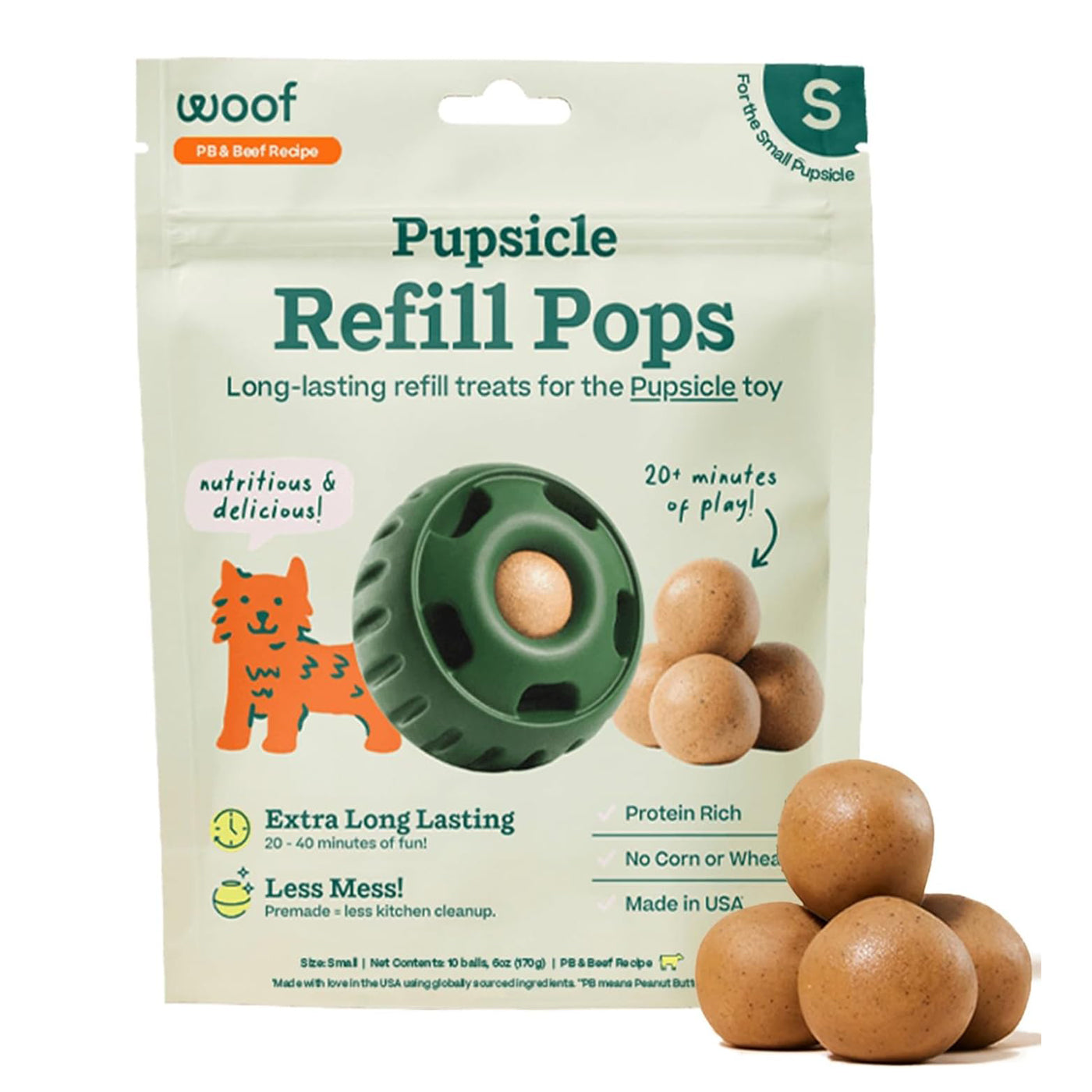 PUPSICLE POPS BEEF + PEANUT BUTTER