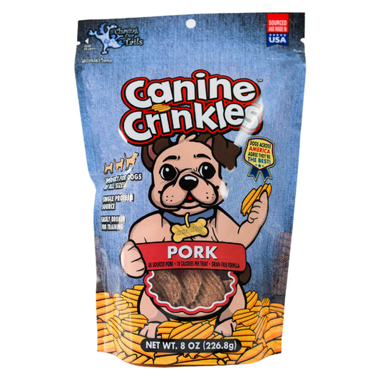 8 oz pork crinkle dog treats