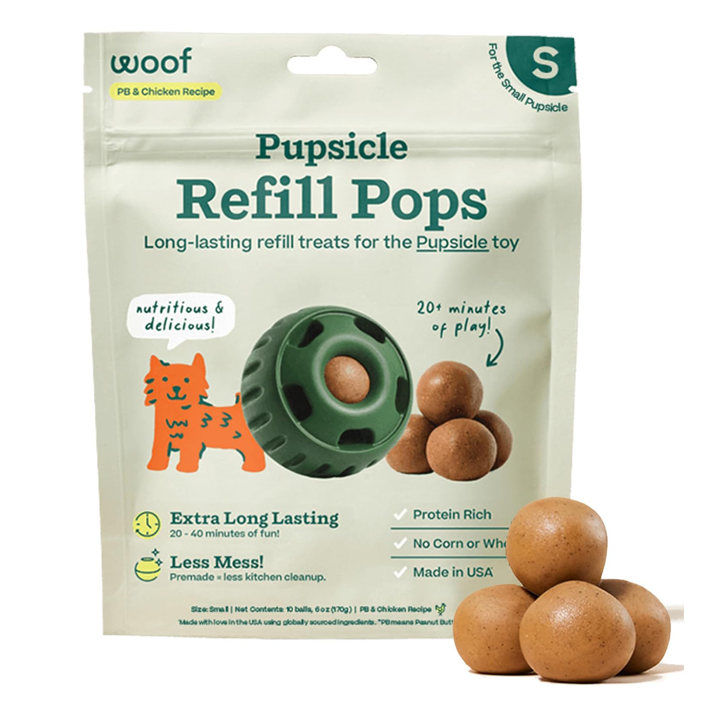 PUPSICLE POPS CHICKEN + PEANUT BUTTER