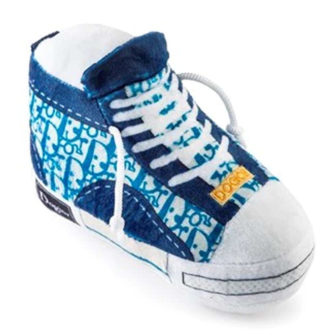 stuffed Dior blue sneaker dog toy