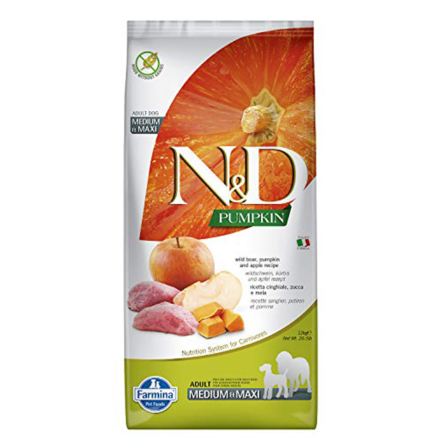 Farmina wild boar/pumpkin adult medium/maxi dog food