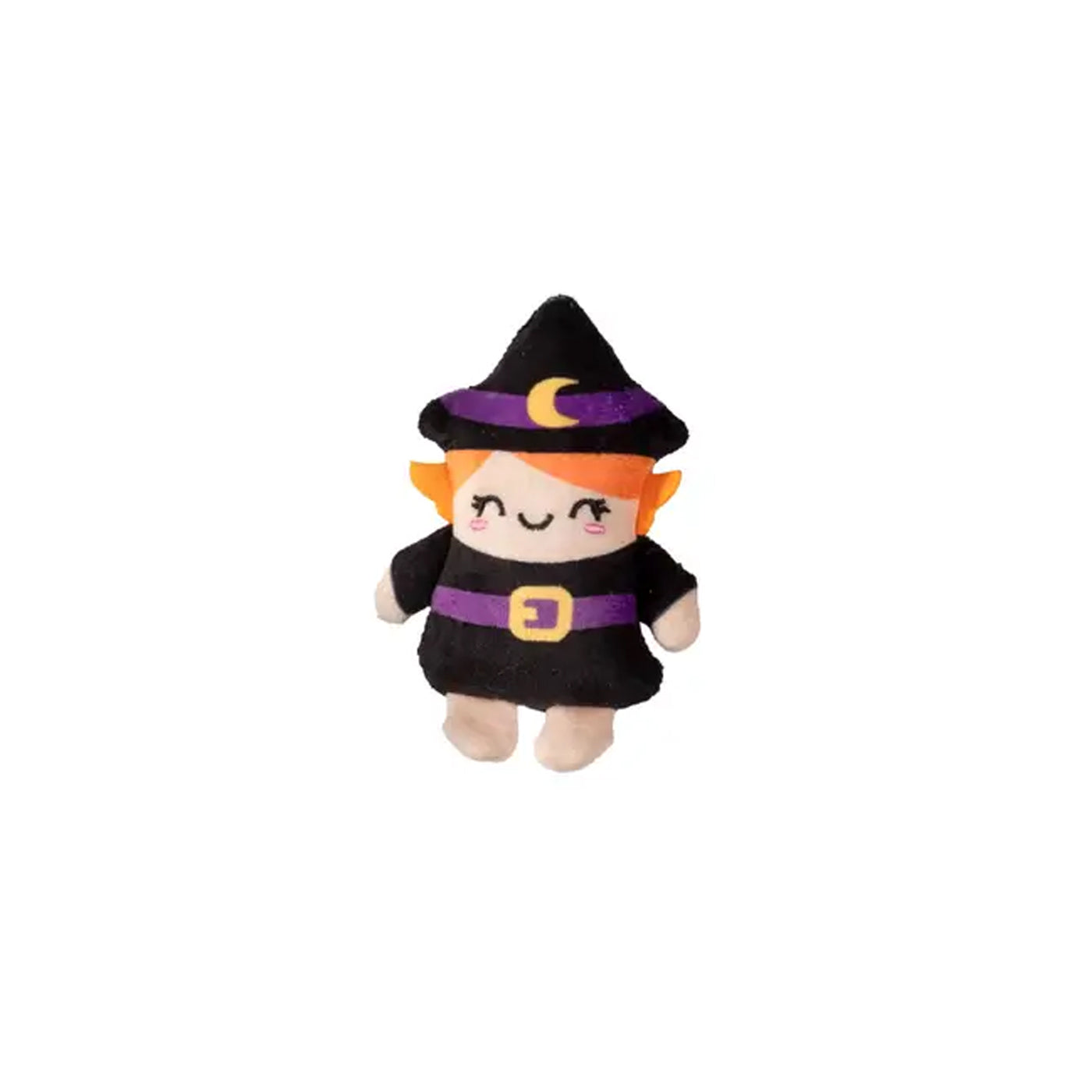 Mini plush witch toy for pets with squeaker