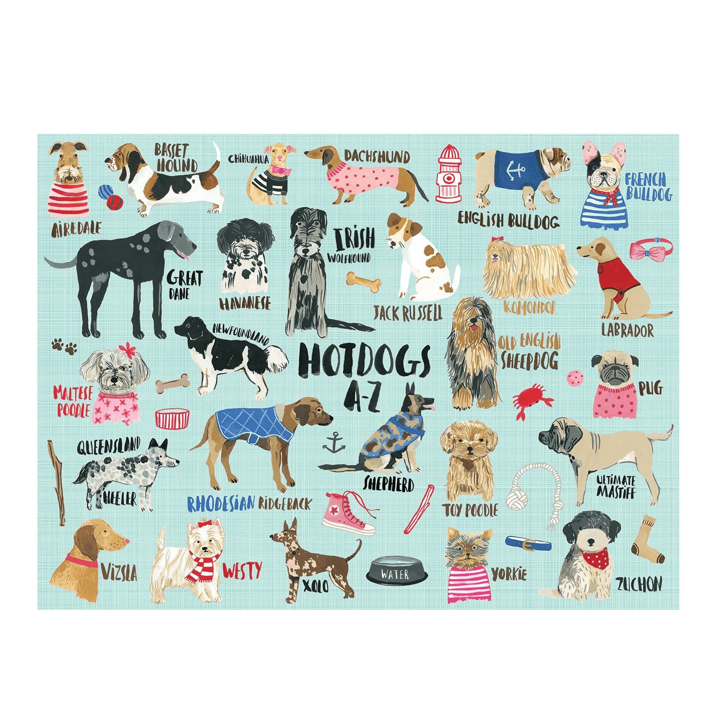 Hotdogs A-Z Jigsaw Puzzle 1000 Pieces
