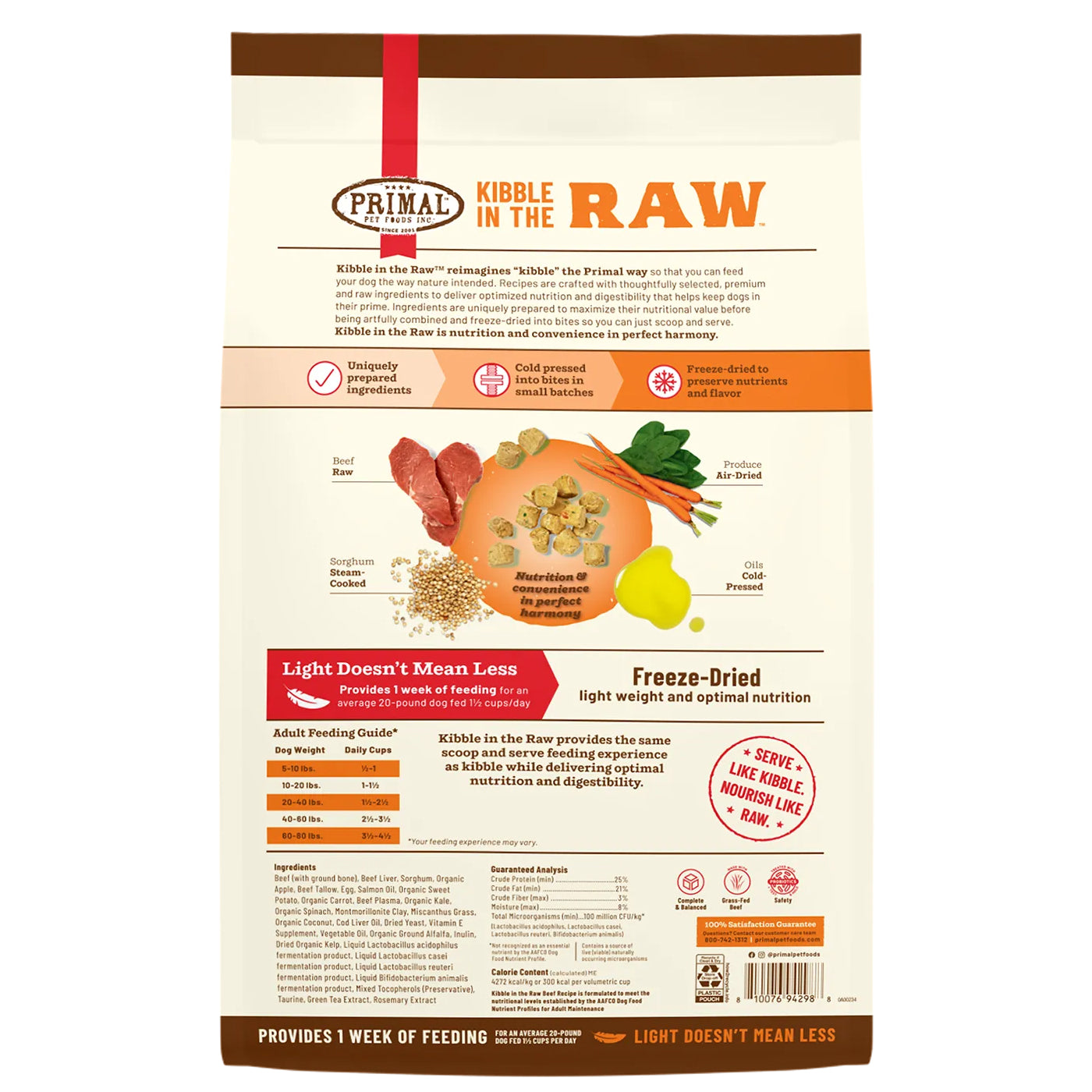 PRIMAL KIBBLE IN THE RAW BEEF DOG FOOD