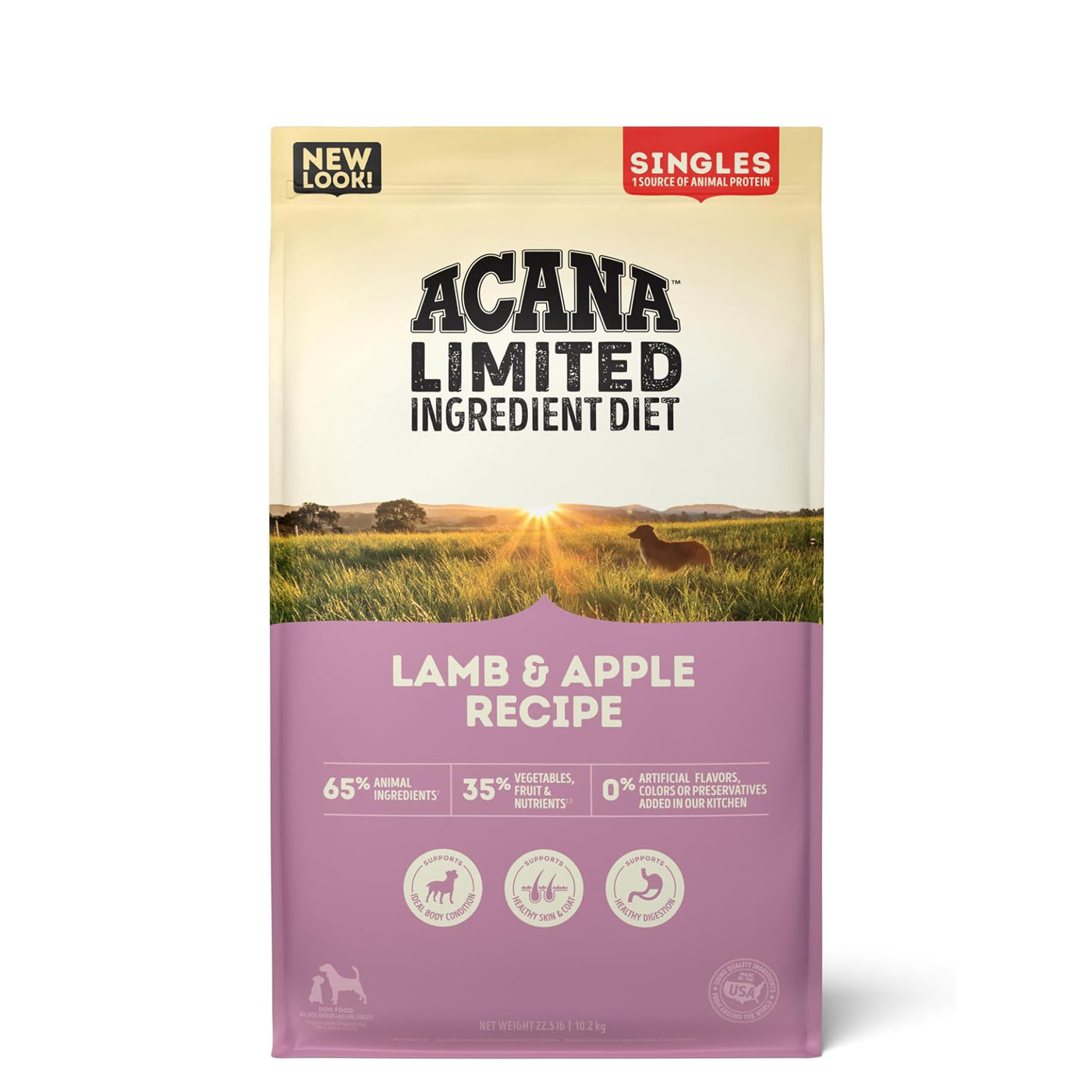 acana limited ingredient lamb and apple dog food. Available in 3 sizes