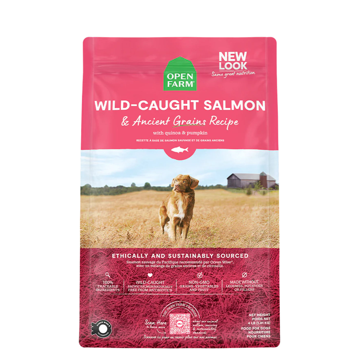 Open Farm Wild-Caught Salmon + Ancient Grains Dog Food