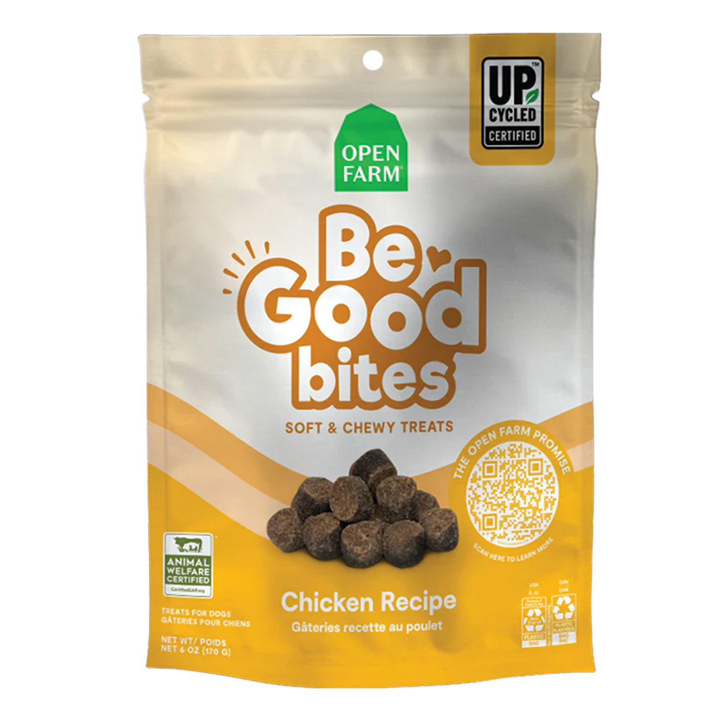 Open Farm Be Good bites soft chewy Chicken training treats for dogs