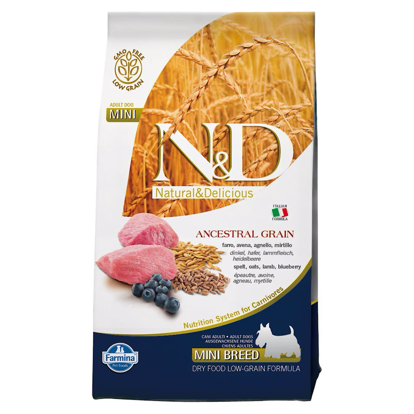 Farmina ancestral grain spelt/lamb mini bread dog food