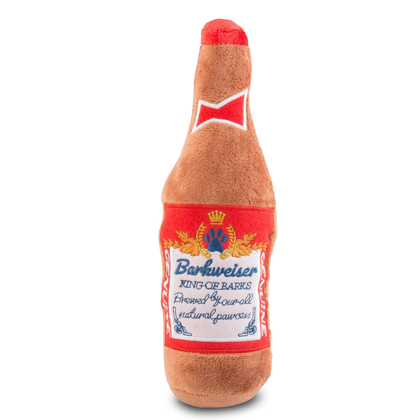 plush dog beer toy