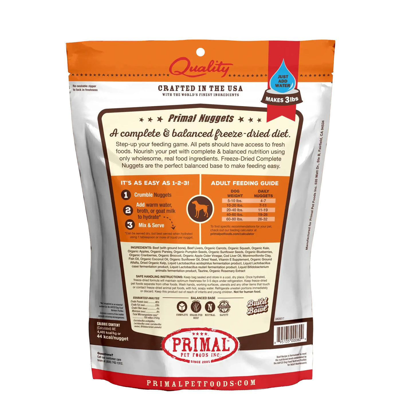 PRIMAL Freeze Dried Nuggets BEEF