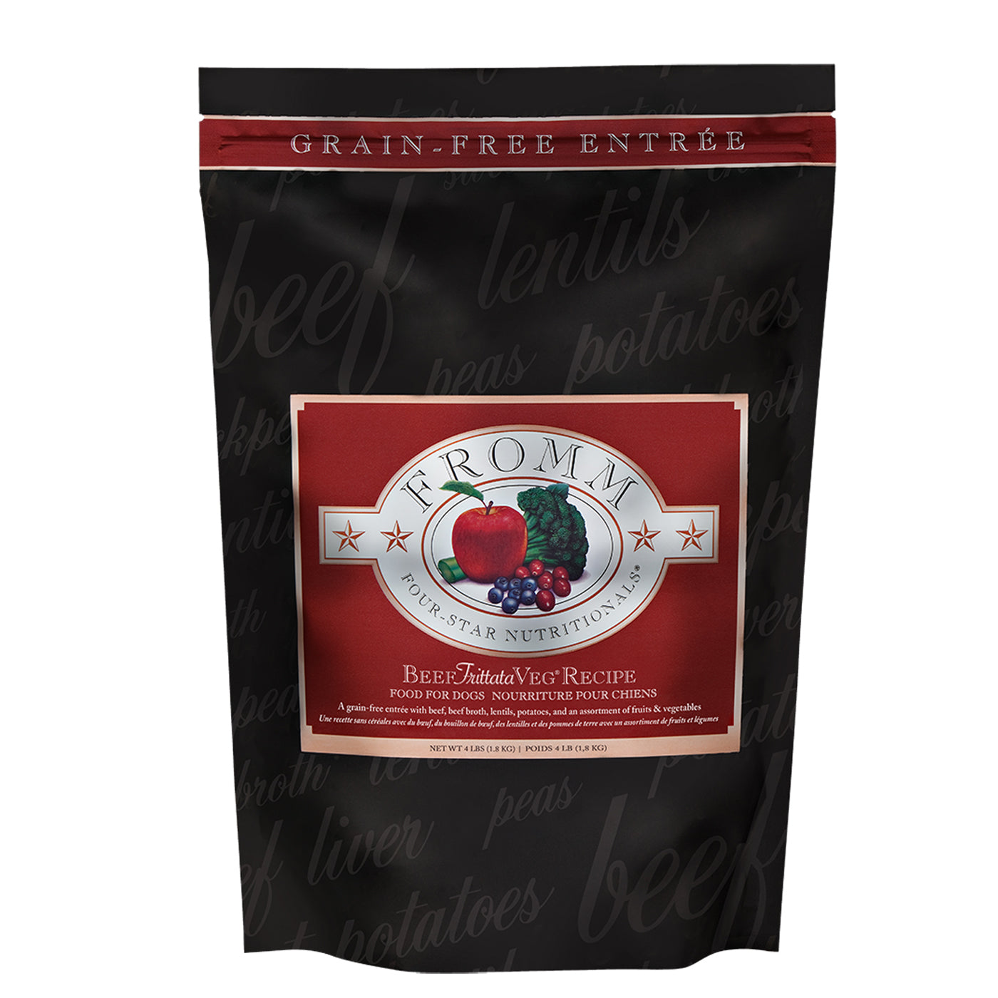 Fromm Beef Frittata & veg recipe grain free dog food