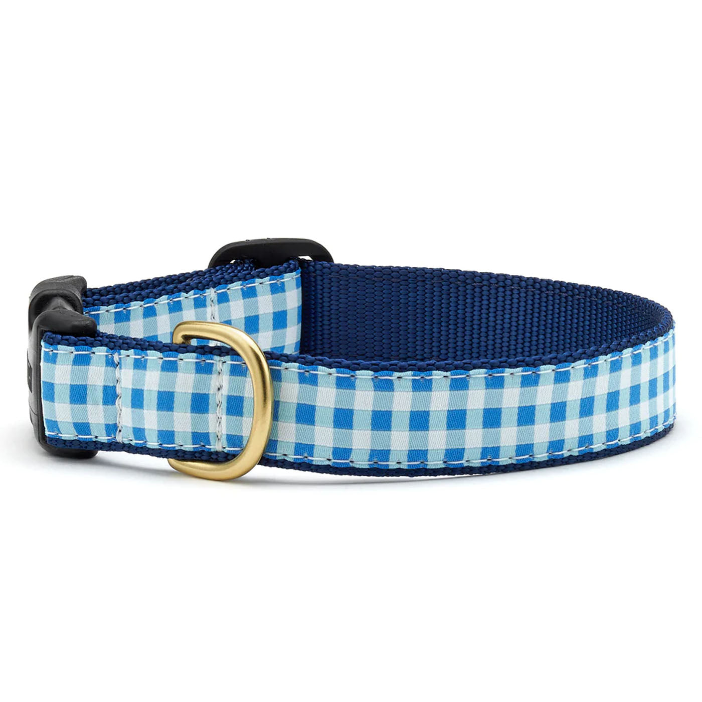 blue gingham collar