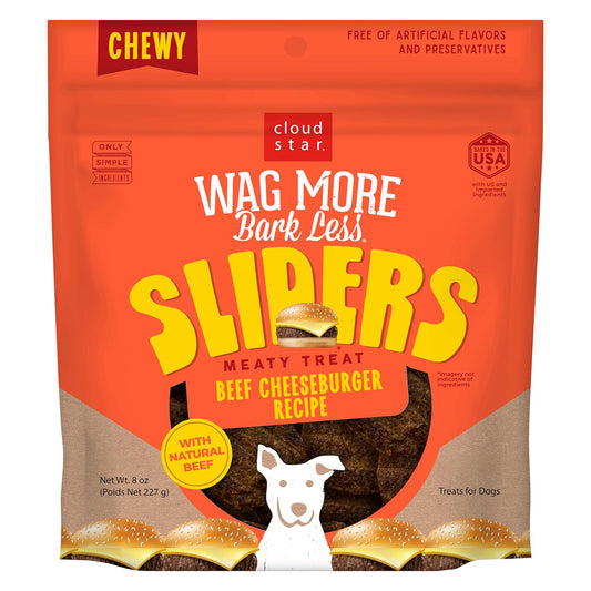 Beef Cheese burger sliders meaty dog treat