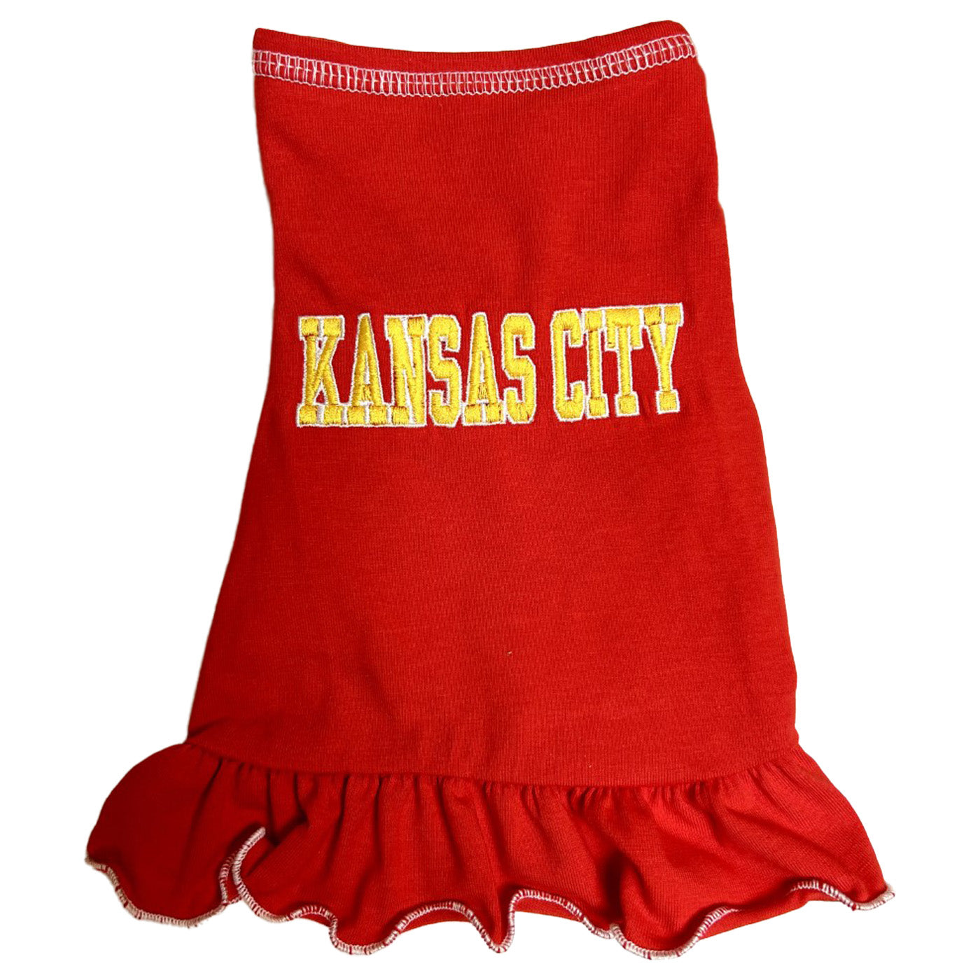 Pets First NFL Kansas City Chiefs Cheerleader Outfit, 3 Sizes Pet Dress  Available. Licensed Dog Outfit 