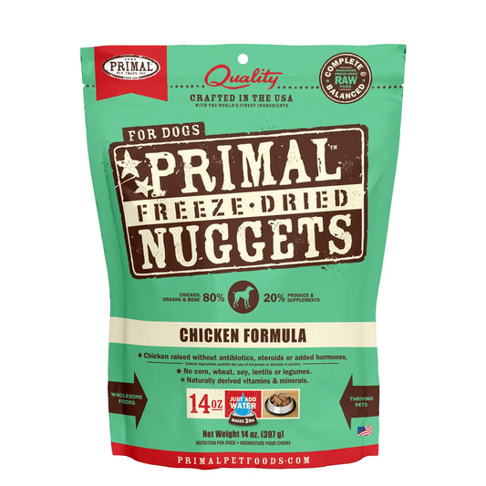 Primal chicken freeze dried nuggets for dogs