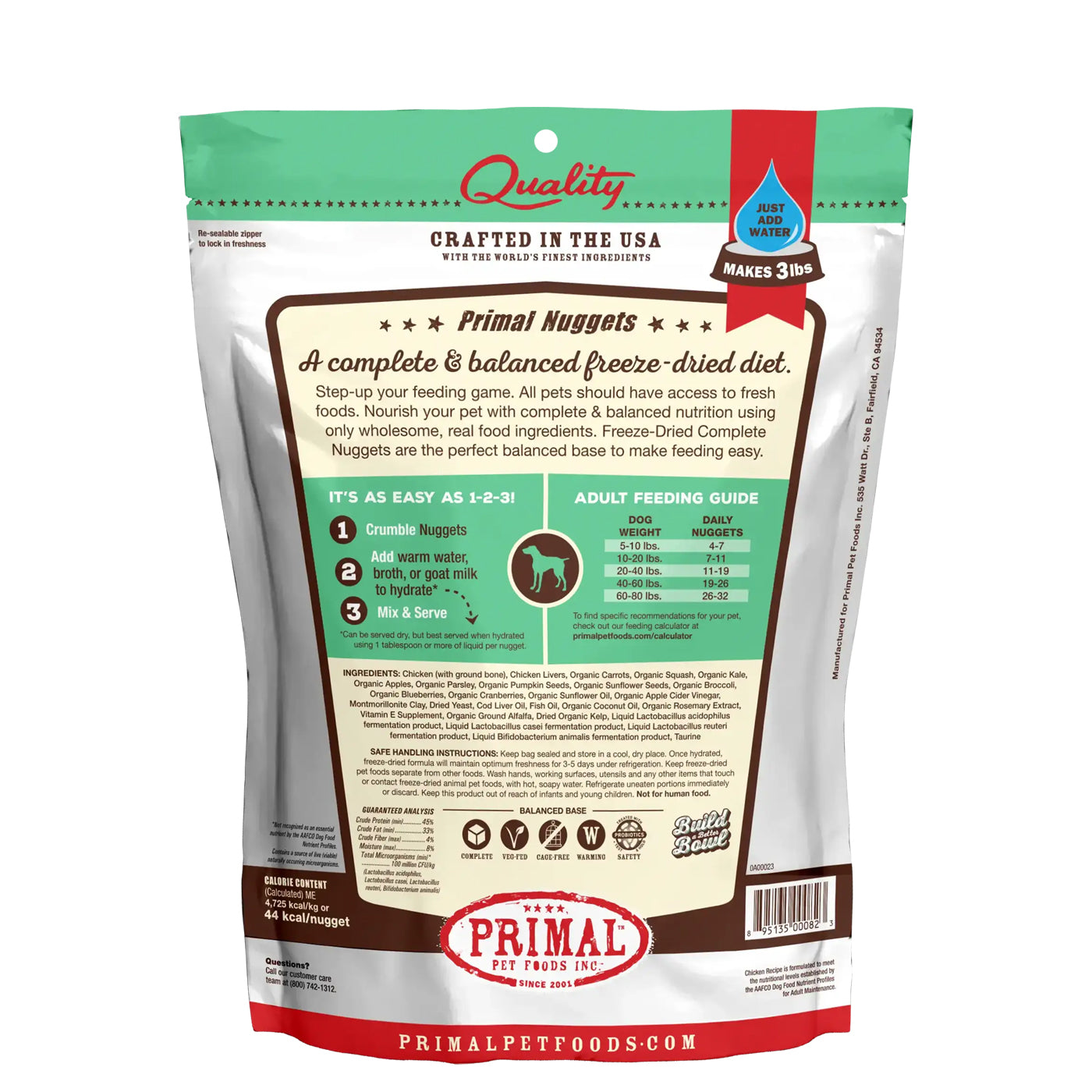 PRIMAL Freeze Dried Nuggets CHICKEN