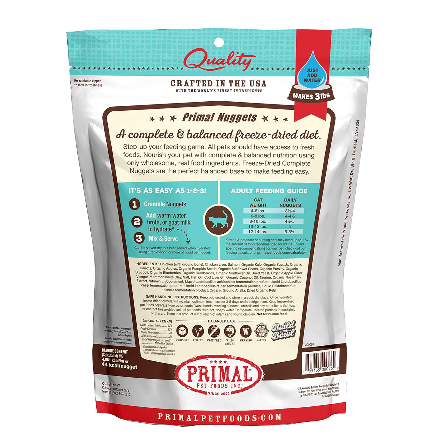 PRIMAL FREEZE DRIED CAT CHICKEN + SALMON