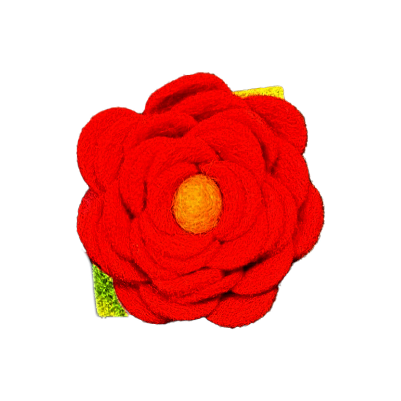 red & gold chiefs flower decoration for dog collar