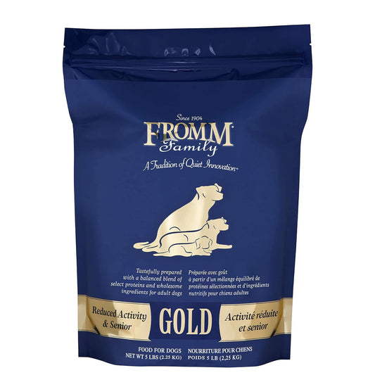 Fromm Gold senior and reduced activity dry dog food with chicken, fish, lamb, and duck