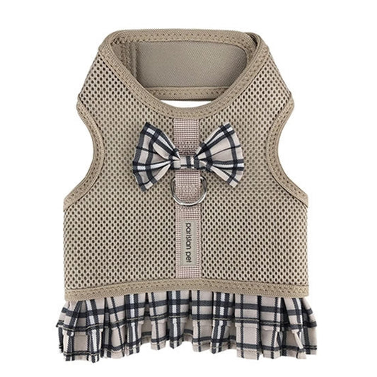 Parisan Pet Khaki Plaid Harness velcro dress