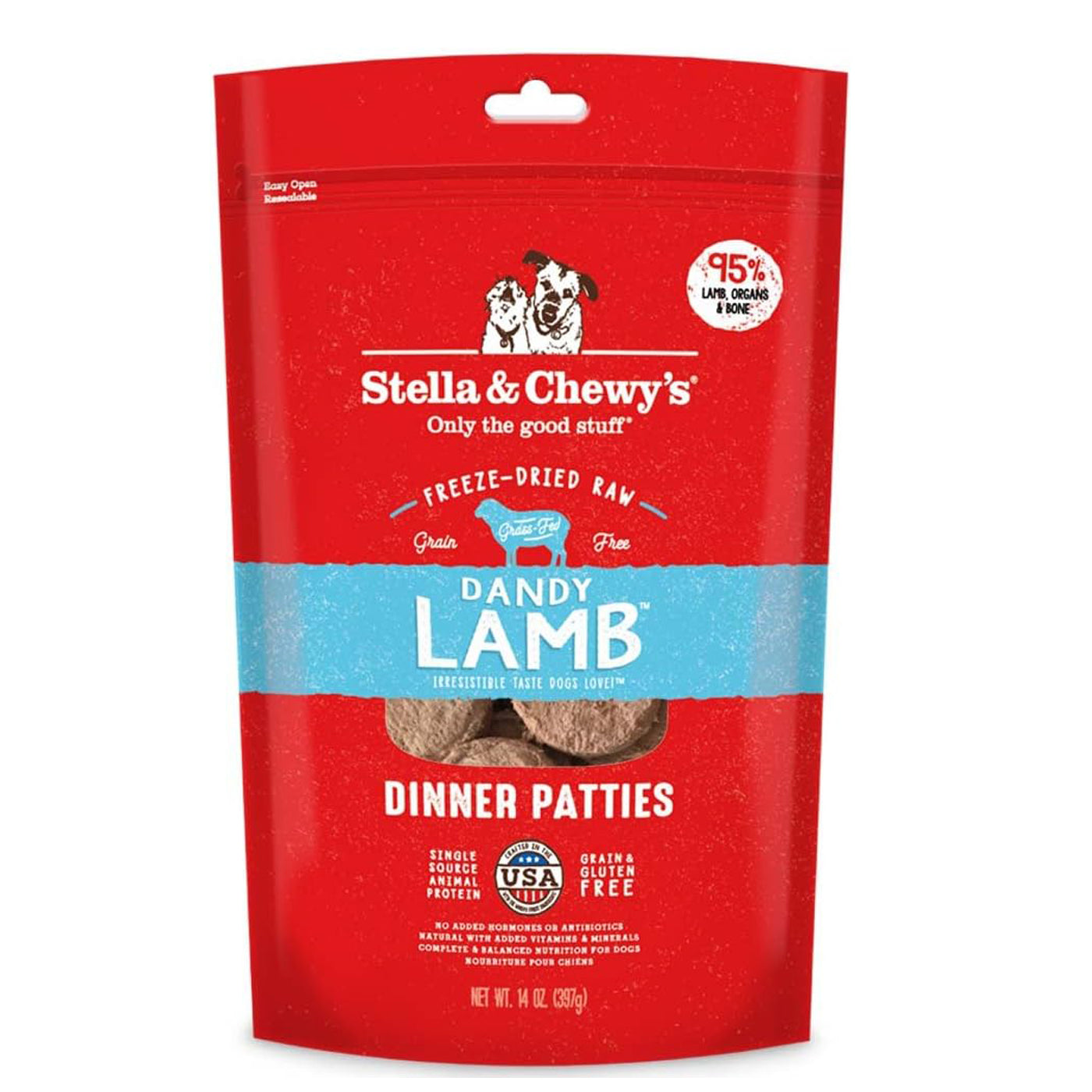 STELLA + CHEWY'S FREEZE DRIED LAMB DINNER PATTIES