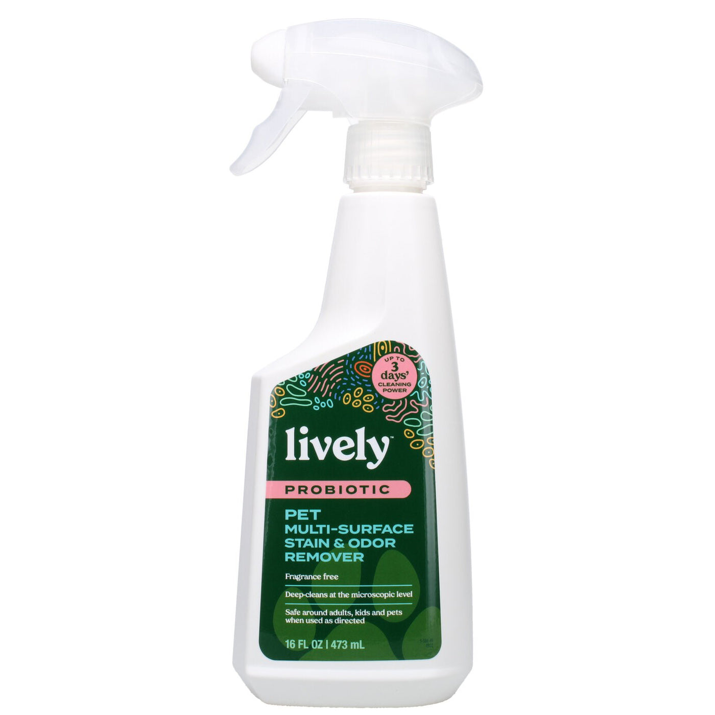 Lively probiotic multi surface stain and odor remover