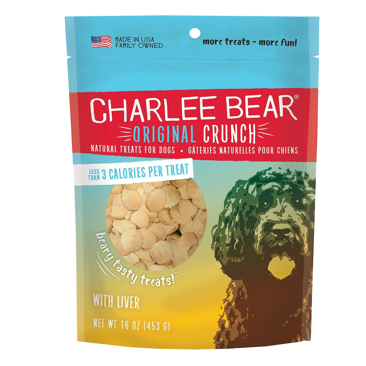 Charlee Bear crunchy treats with liver 16 oz bag