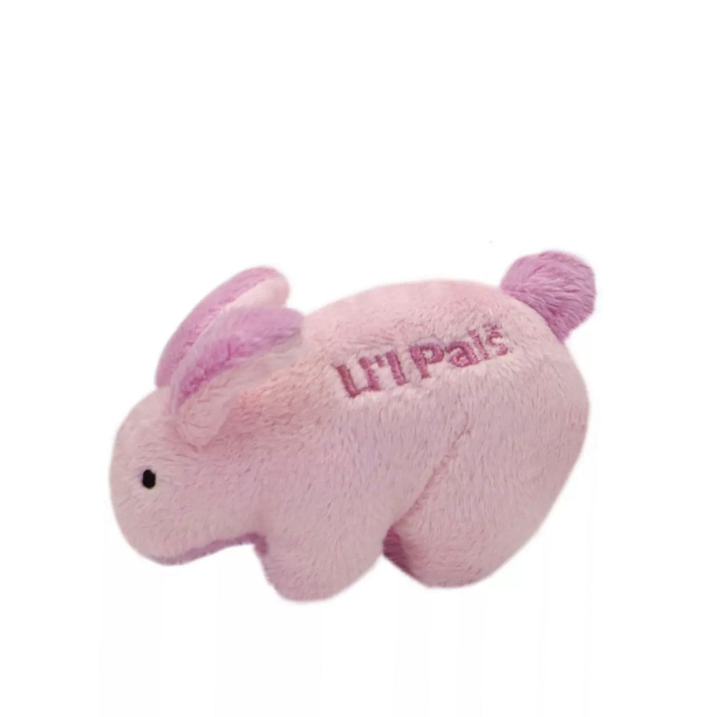 mini pink plush rabbit with squeaker