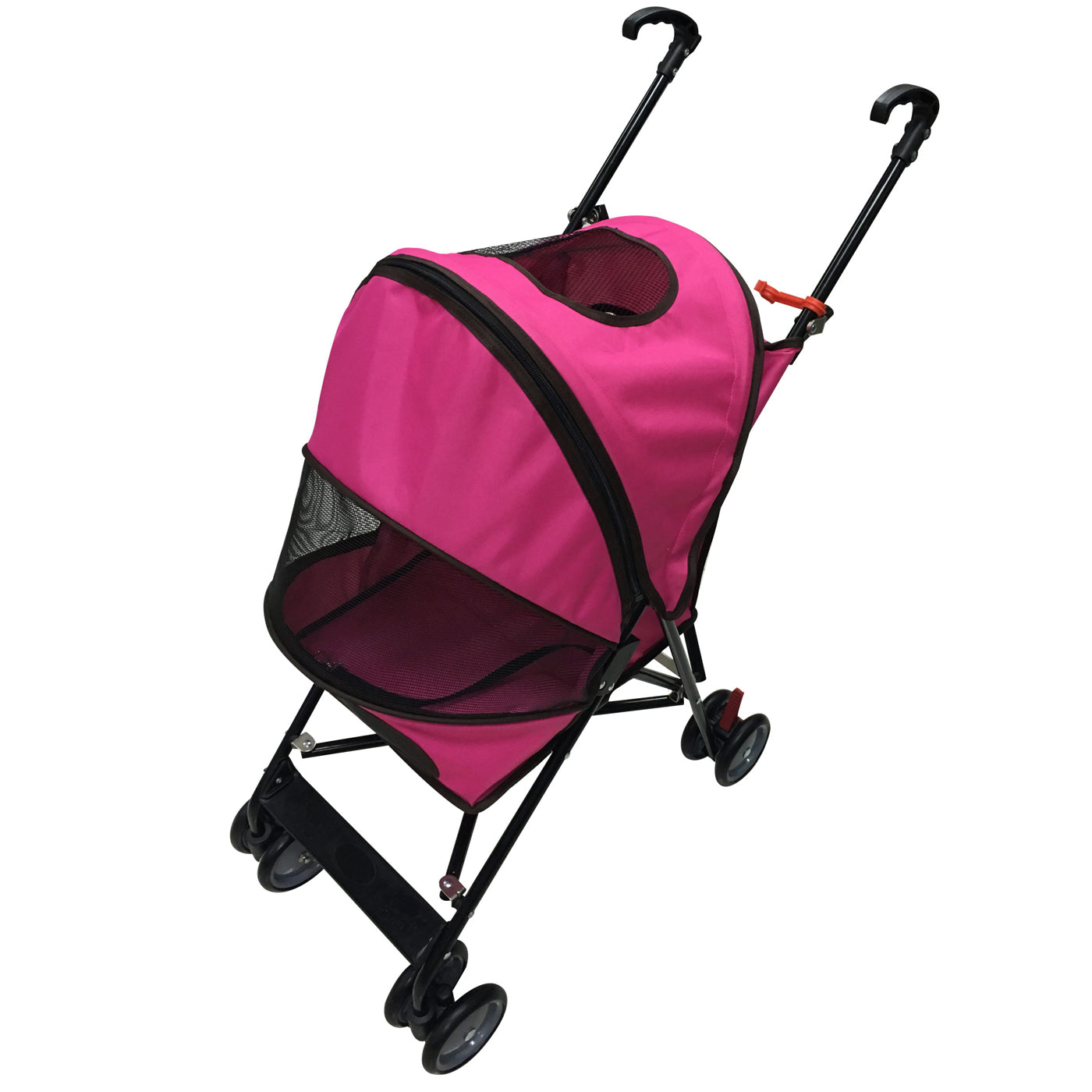 Pink umbrella style dog stroller for small dogs