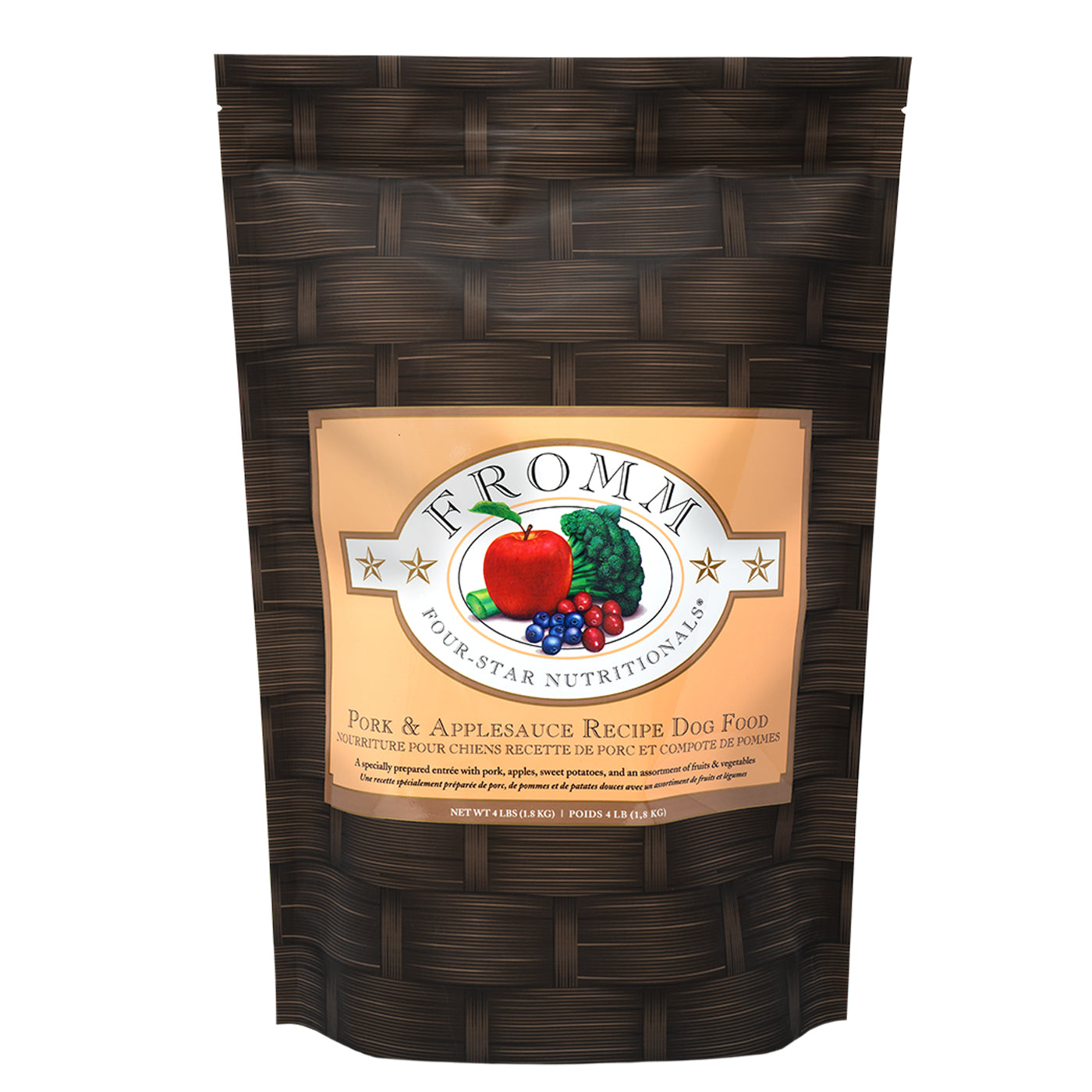 Fromm Pork and Applesauce dry dog food with pork, apples and sweet potatoes