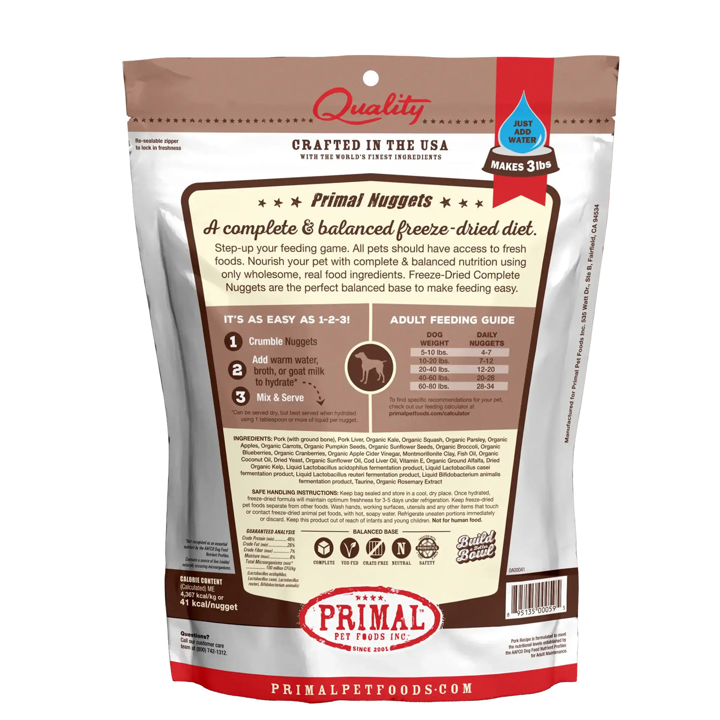 PRIMAL Freeze Dried Nuggets PORK