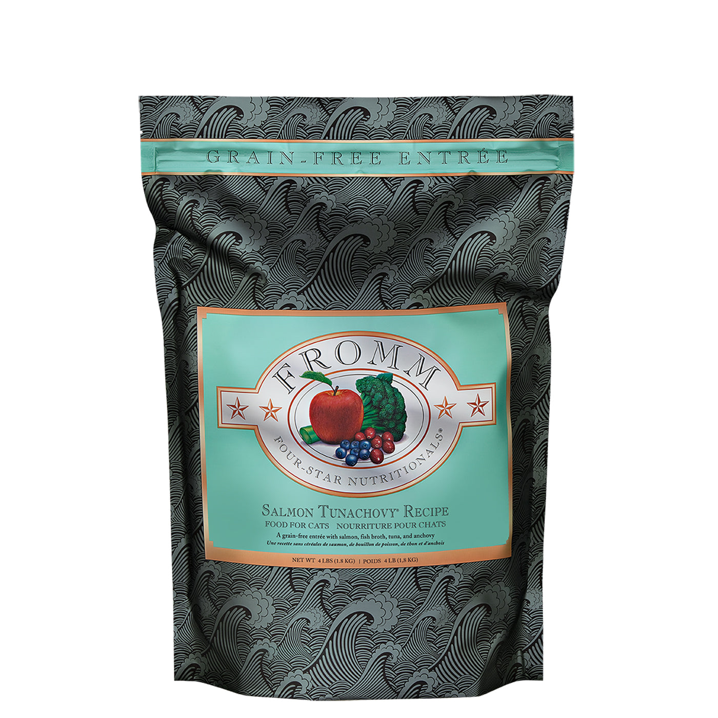 Fromm Tunachovy grain free dry cat food with salmon, tuna and anchovies