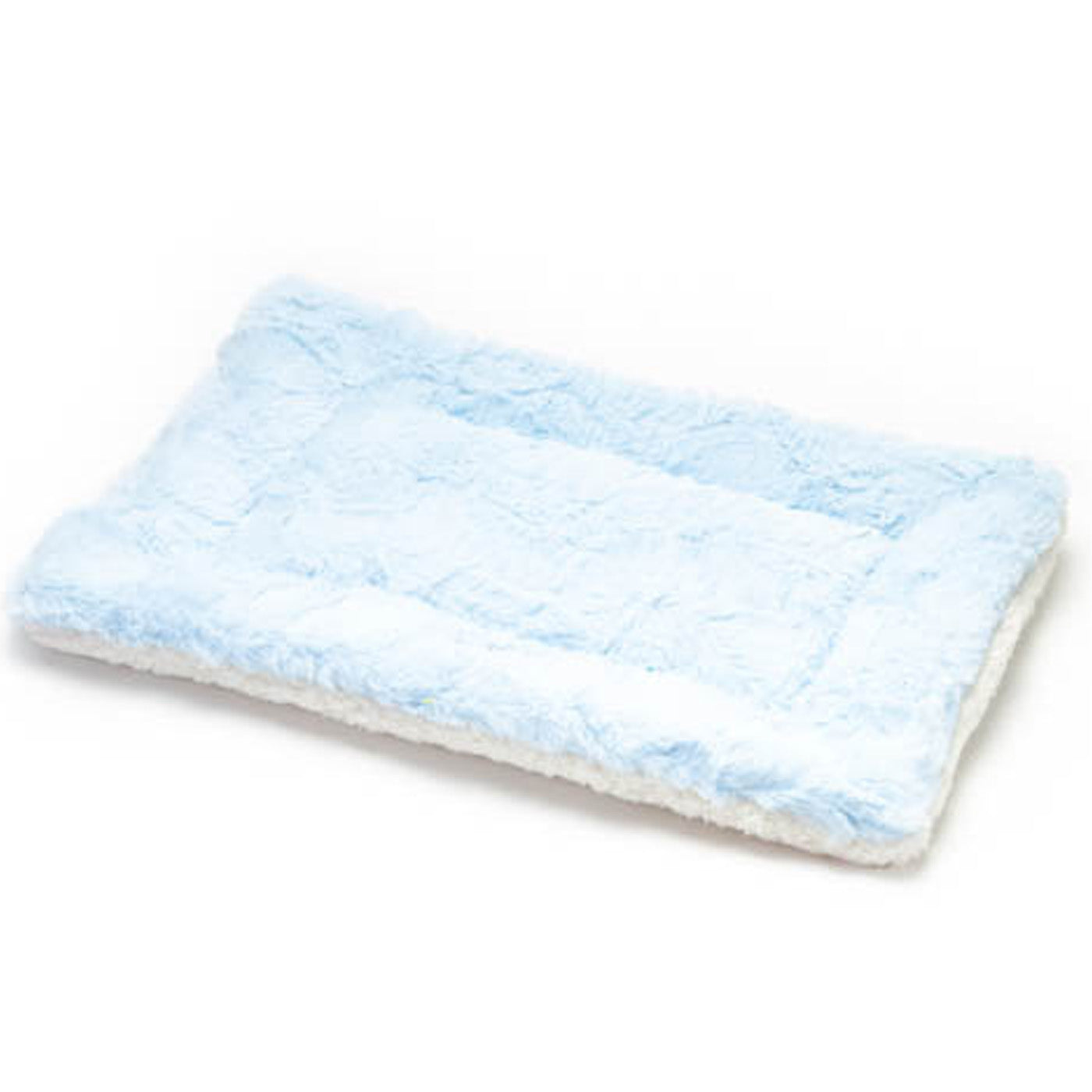 baby blue minky and fleece pet mat