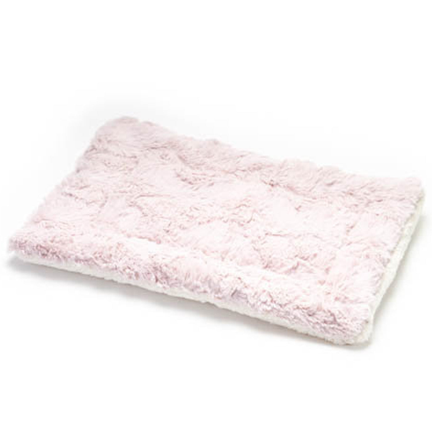 pink blush and sherpa dog mat