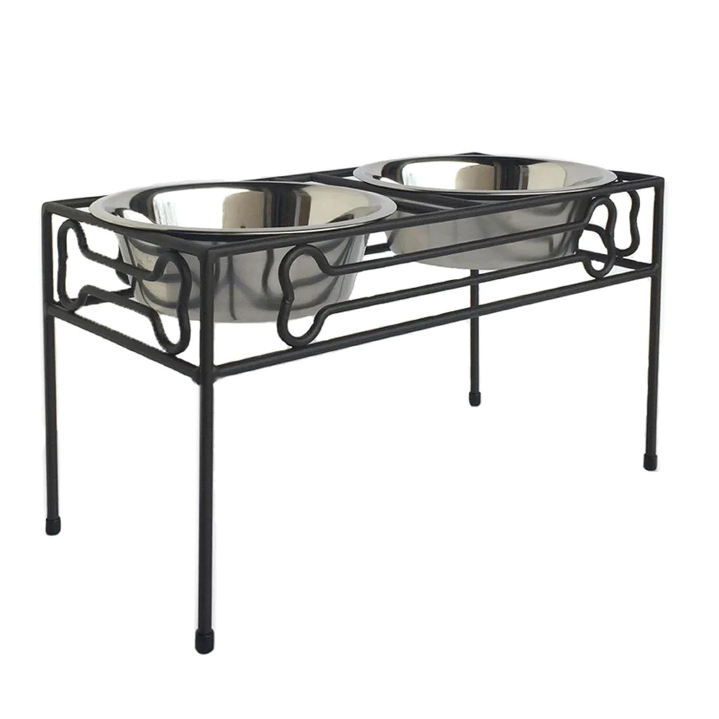 bone raised dog double feeder