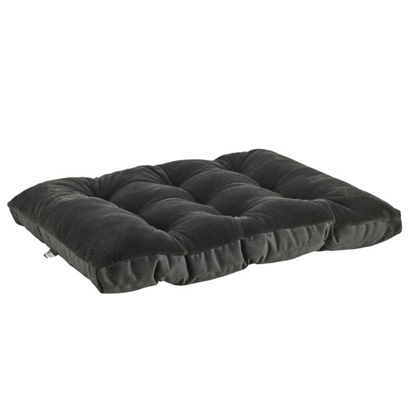dark gray rectangle dog bed