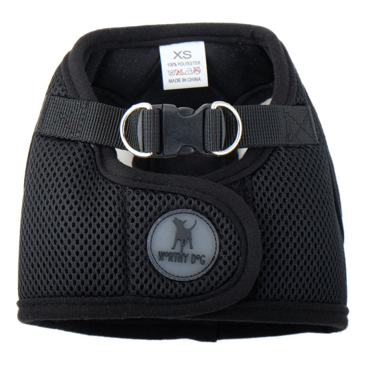 black mesh step in dog harness