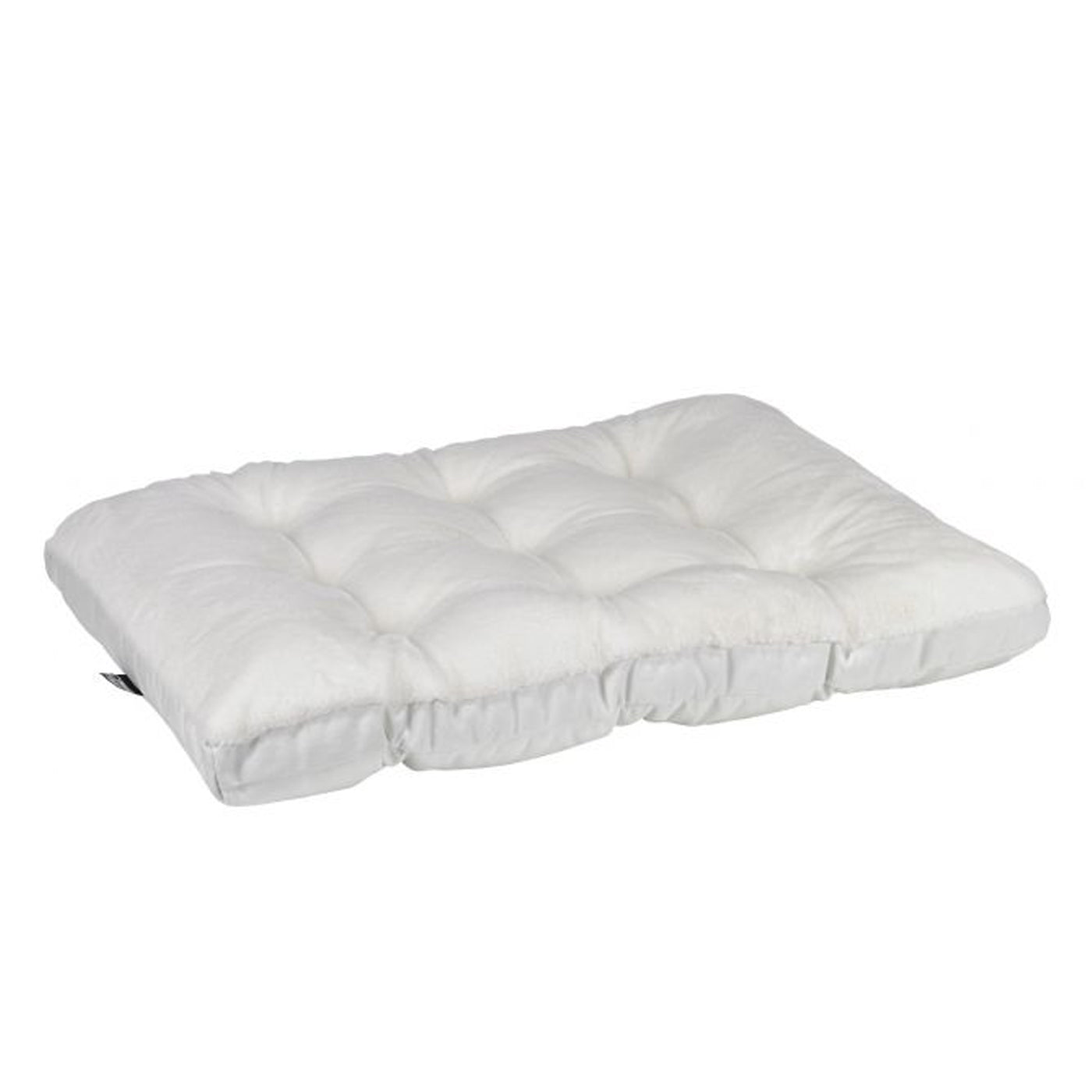 off white plush rectangle dog bed