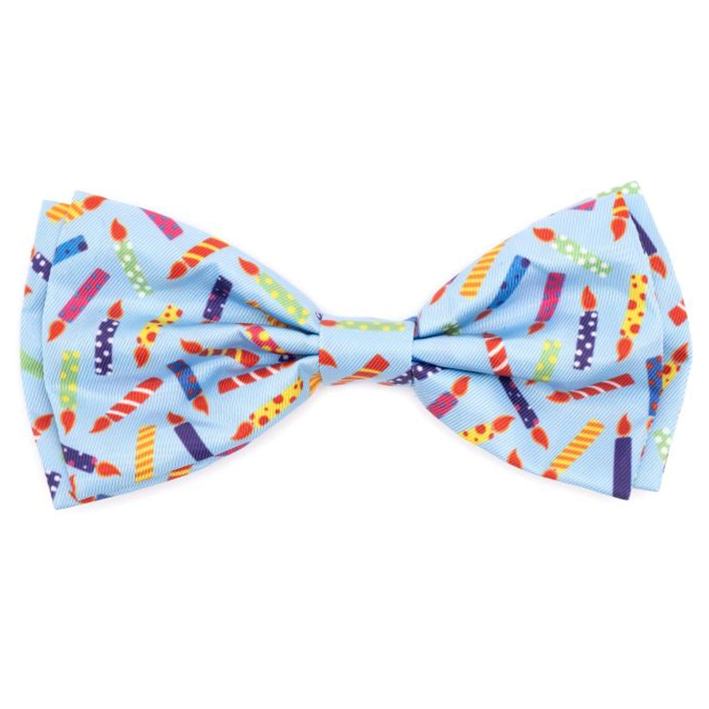 Light blue birthday candle bow tie. Small or Large