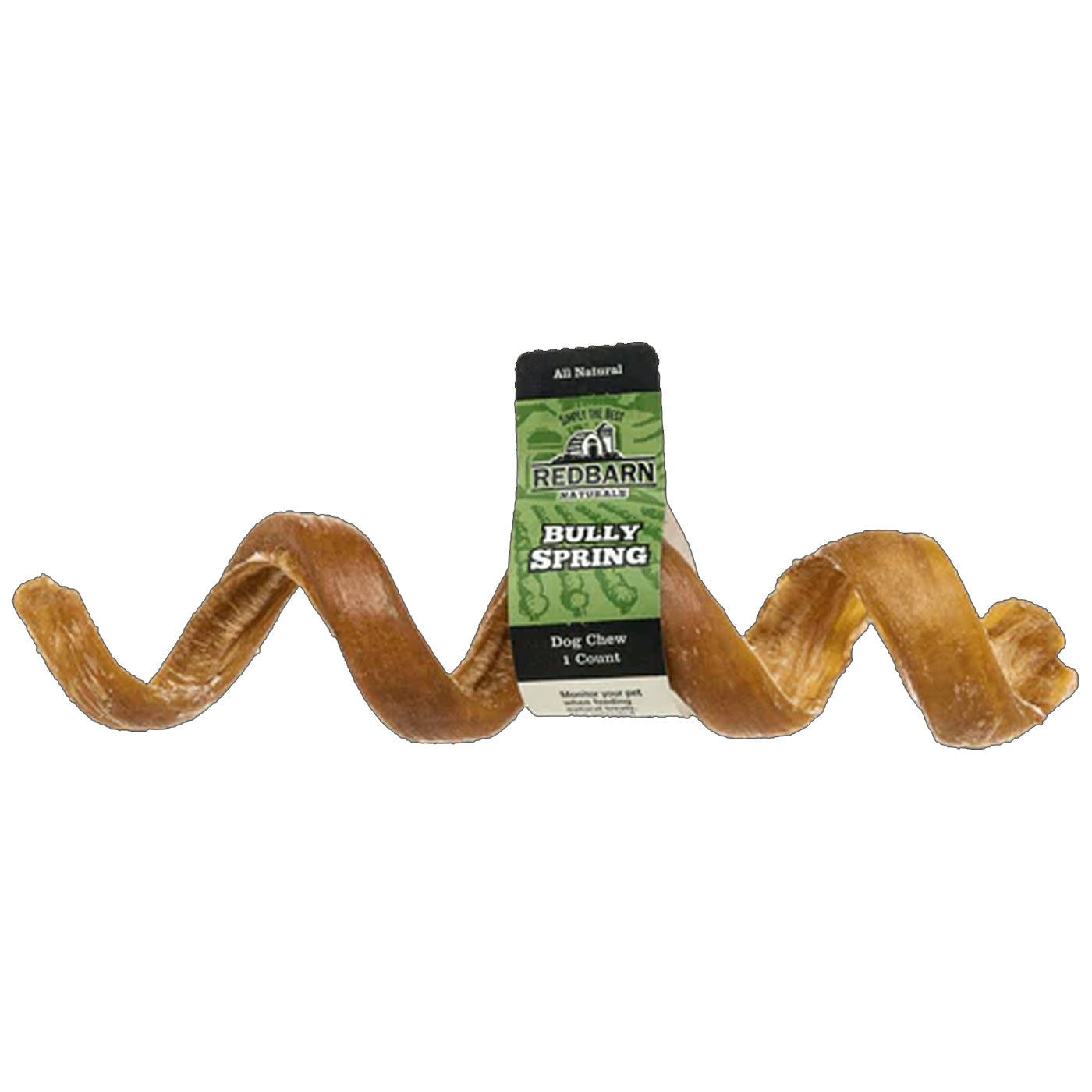 Curly beef tendon bully spring