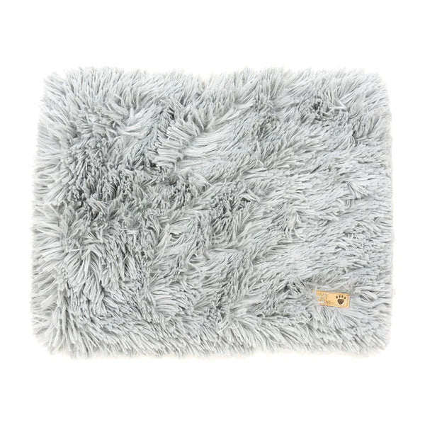 soft plush gray shag dog blanket