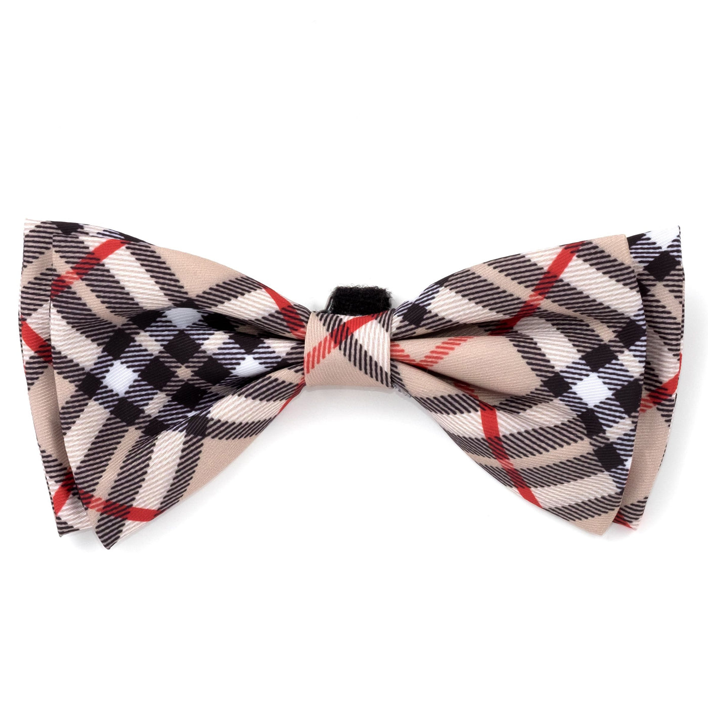 TAN PLAID BOW TIE