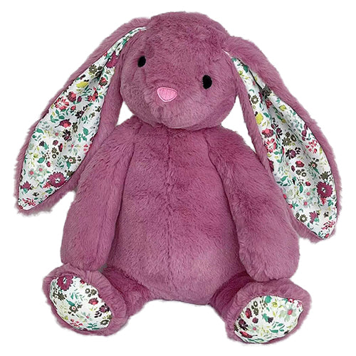 Lavender plush bunny pet toy with squeaker inside