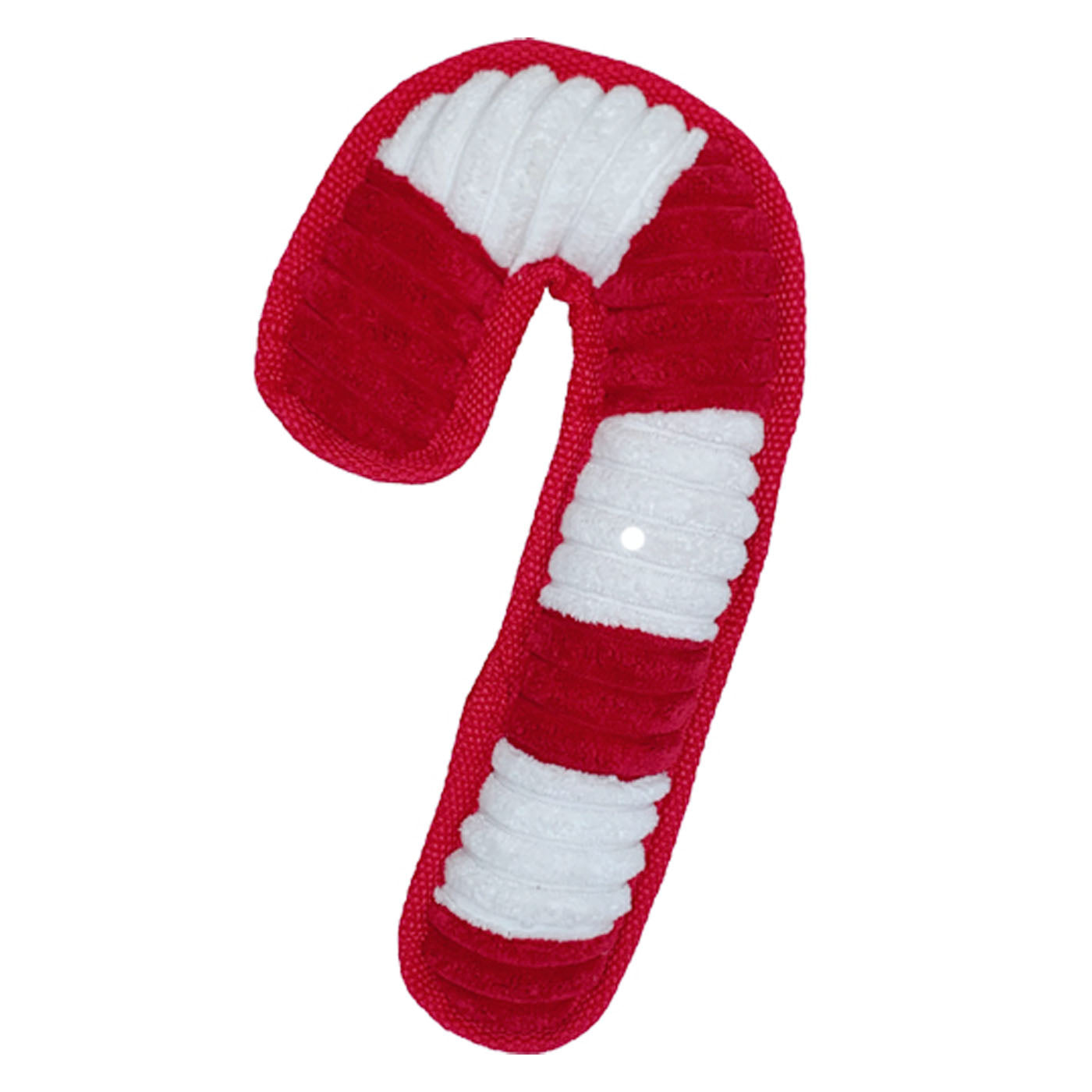 Pet Lou Bite Me Candy Cane corduroy red and white dog toy