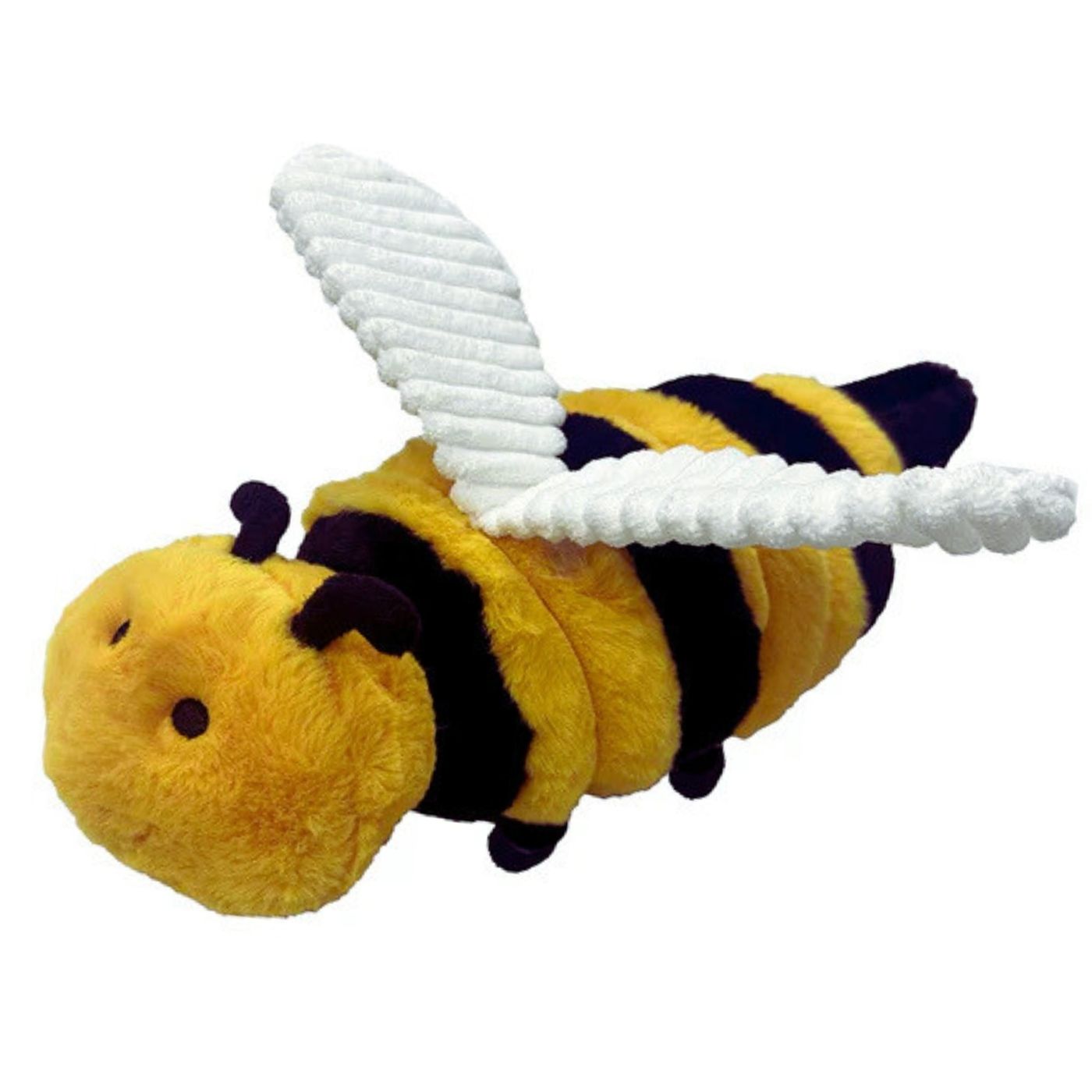 Plush Yellow and black bumble bee with white wings