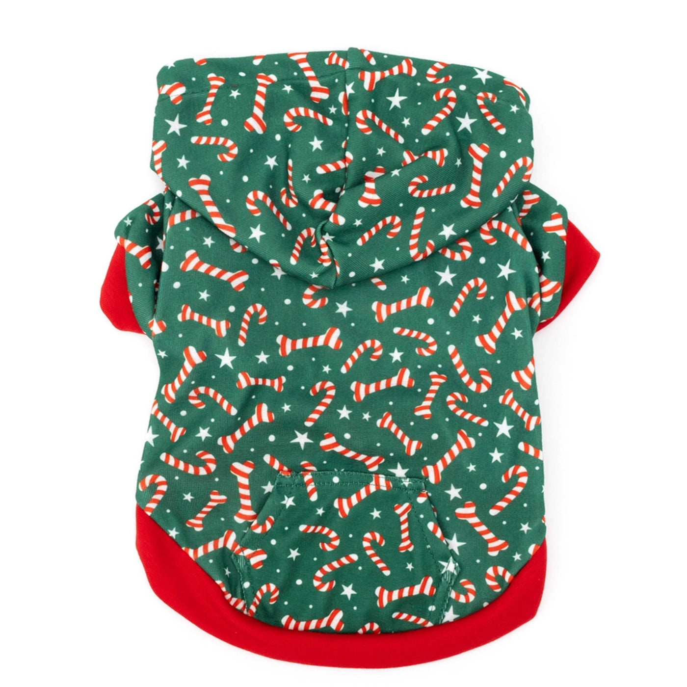 Dog sweater with Christmas pattern on a white background