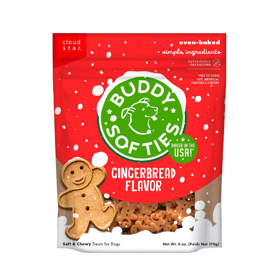 Cloud Star Buddy Biscuits chewy gingerbread dog treat