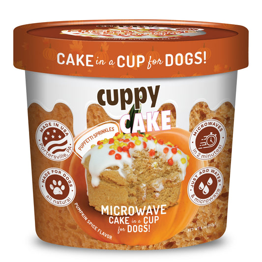 Pumpkin Spice flavored Cake mix for dogs by Cuppy Cake