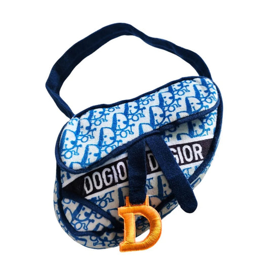 Dogior plush themed purse dog toy with squeaker and crinkle inside
